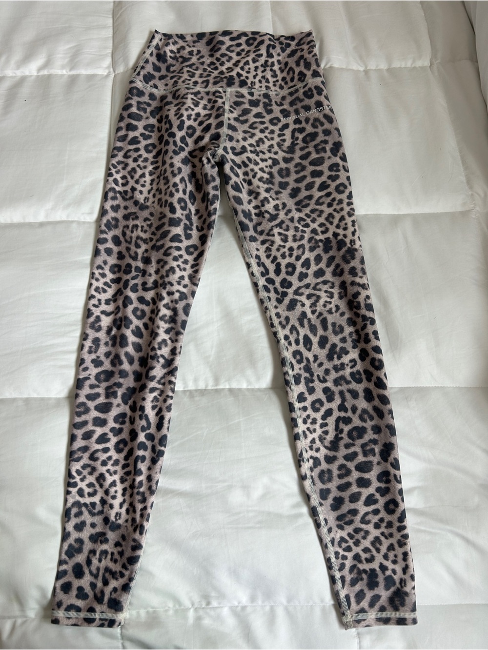Spiritual gangster Leopard Print Strappy Sports Bra & Legging Set - Picture 3 of 10